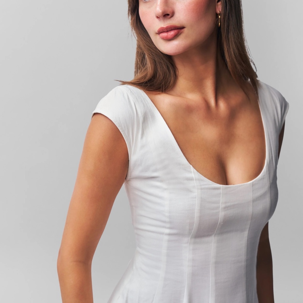 Danielle Guizio "Leila" Dress in White (NWT) - Picture 2 of 8